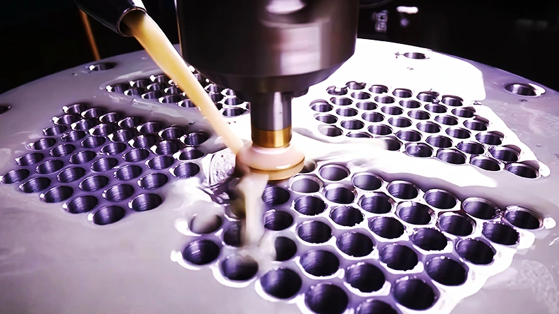 Taller de mecanizado de intercambiadores de calor de carcasa y tubos - Taladro radial