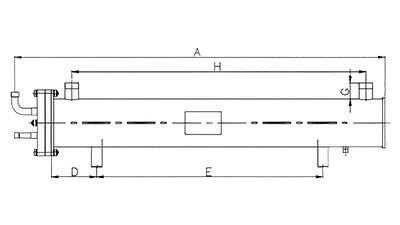 Evaporador de carcasa y tubos de acero inoxidable (5HP×3-25HP×3)