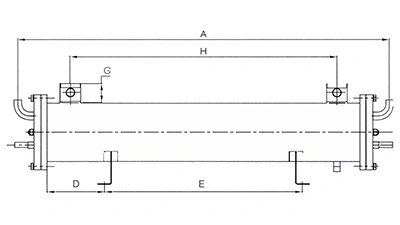 Evaporador de carcasa y tubos de acero inoxidable (10HP×4-25HP×4)