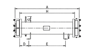 Condensador de carcasa y tubos de circuito único (5 HP–25 HP)