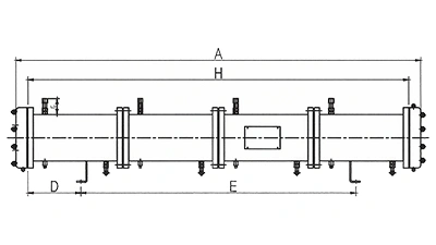 Condensador de carcasa y tubos de cuatro circuitos (10 HP×4 – 25 HP×4)