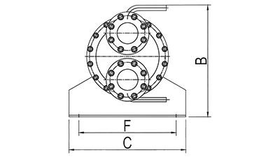 Condensador de carcasa y tubos de seis circuitos (25 HP×6)
